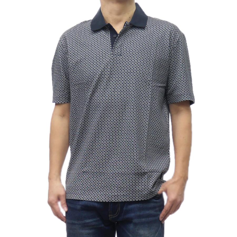 ☆アルマーニ エクスチェンジ 総柄 ロゴ プリント ポロシャツ 半袖/XS☆新品 ARMANI EXCHANGE アルマーニ エクスチェンジ A/X メンズ