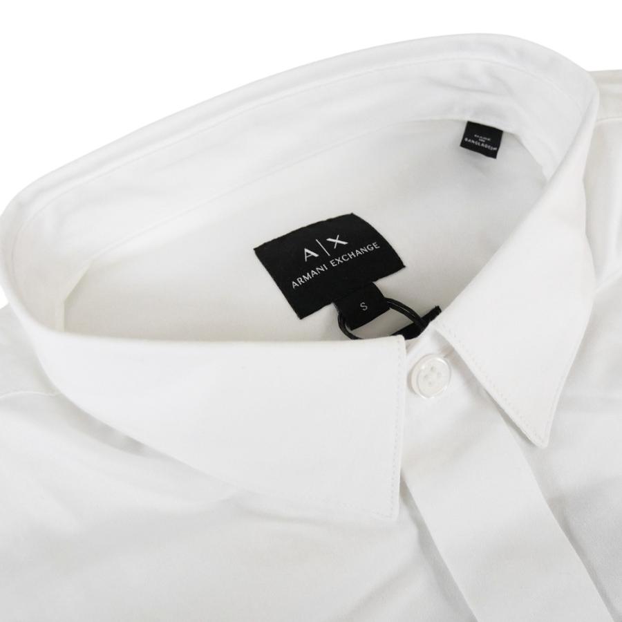 セールSS ARMANI EXCHANGE A/X アルマーニエクスチェンジ カジュアルシャツ メンズ 8NZCBF ZN10Z ホワイト 定番人気商品 ARMANI EXCHANGE アルマーニ エクスチェンジ A/X メンズカジュアル