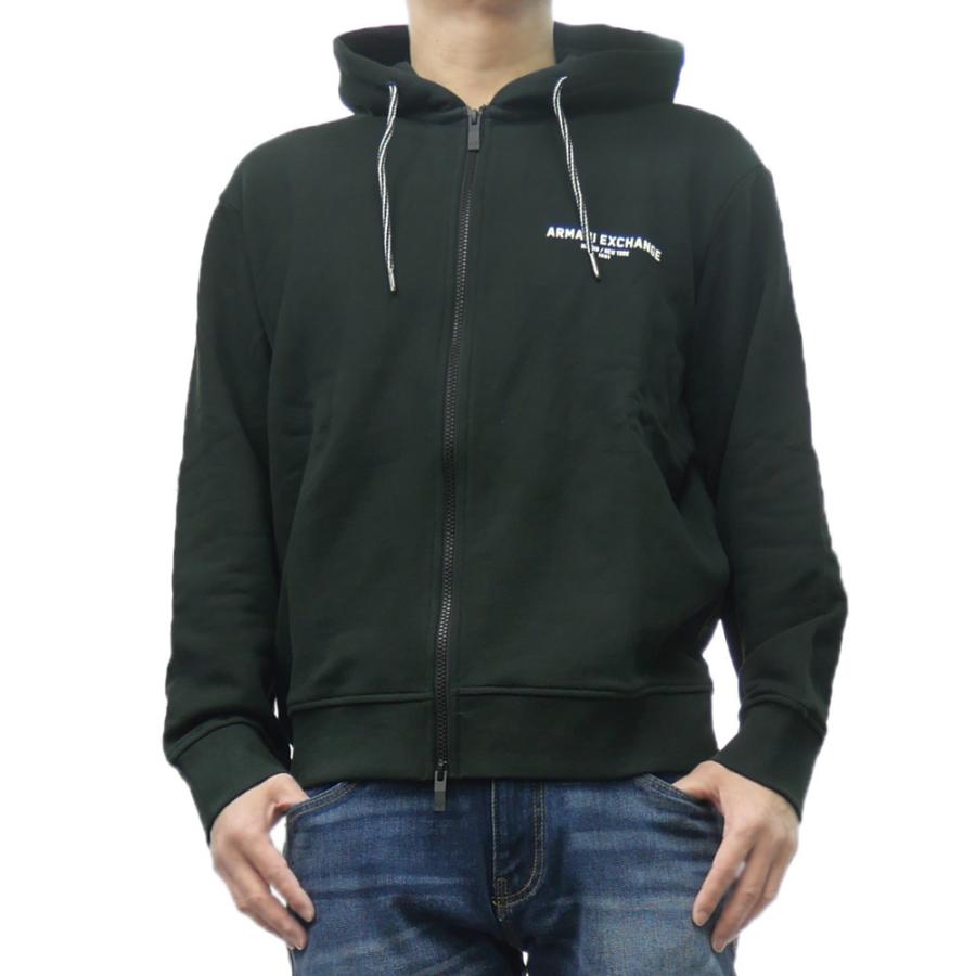 Armani Exchange ブラック ジップアップパーカー ARMANI EXCHANGE 「ARMANI EXCHANGE」 ジップアップパーカー
