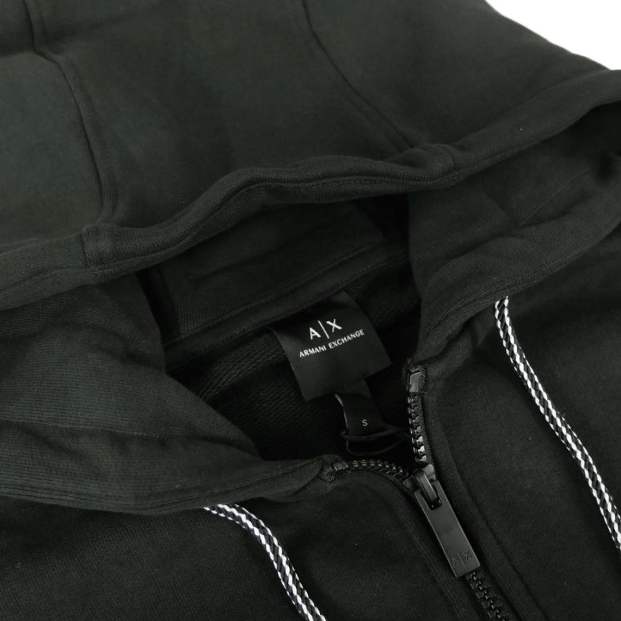ARMANI EXCHANGE アルマーニ エクスチェンジ A/X メンズジップアップパーカー XM000223 AF12656 ブラック
