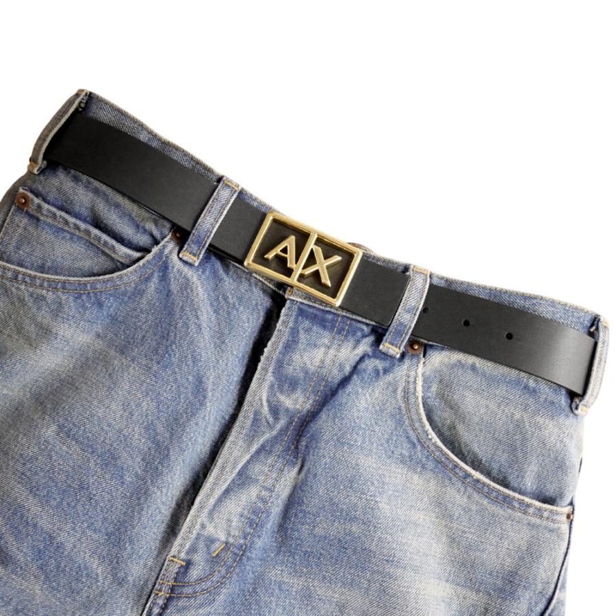 セールSS ARMANI EXCHANGE A/X アルマーニエクスチェンジ ベルト レディース レザーベルト XW000966 AF13953 本革 メタル ブランド ロゴ カジュアル きれいめ ブラック ARMANI EXCHANGE アルマーニ エクスチェンジ A/X レディースレザー