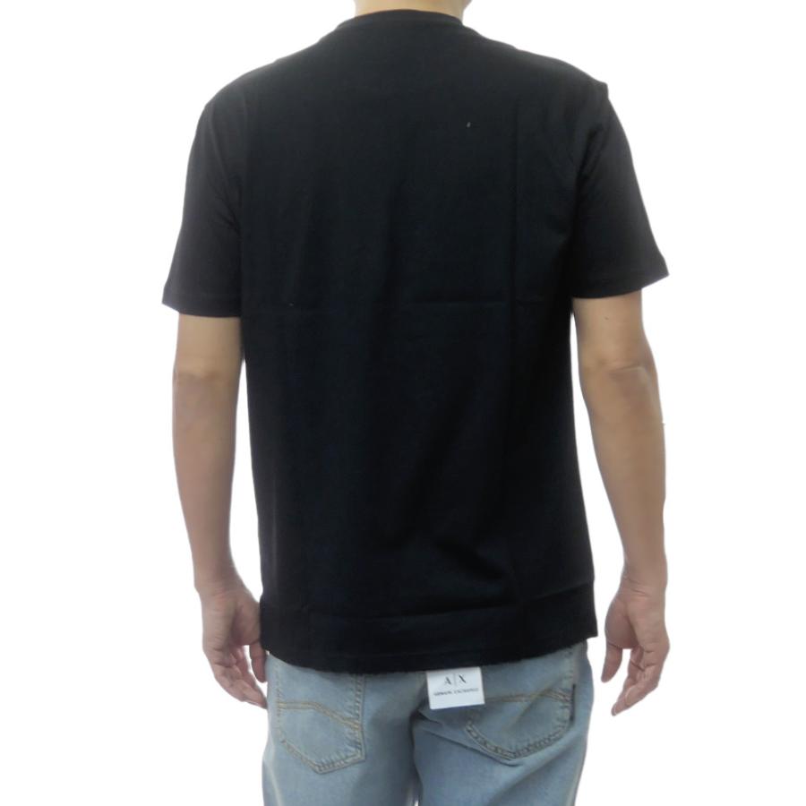 ARMANI EXCHANGE アルマーニエクスチェンジ A/X メンズクルーネックTシャツ XM002782 AF10356 ブラック 定番人気商品の画像