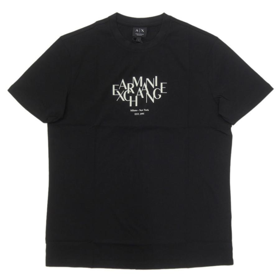 ARMANI EXCHANGE アルマーニエクスチェンジ A/X メンズクルーネックTシャツ XM002782 AF10356 ブラック 定番人気商品の画像