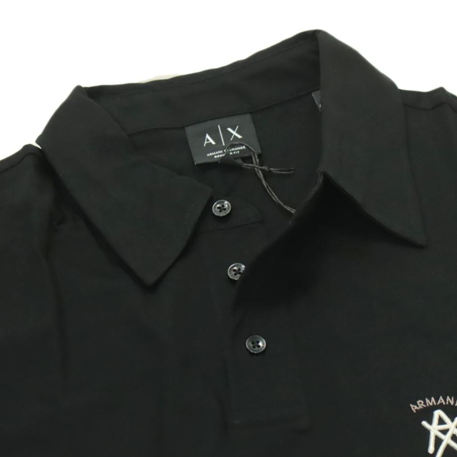 ARMANI EXCHANGE アルマーニ エクスチェンジ A/X メンズポロシャツ XM002209 AF10364 ブラック 2026春夏新作の画像