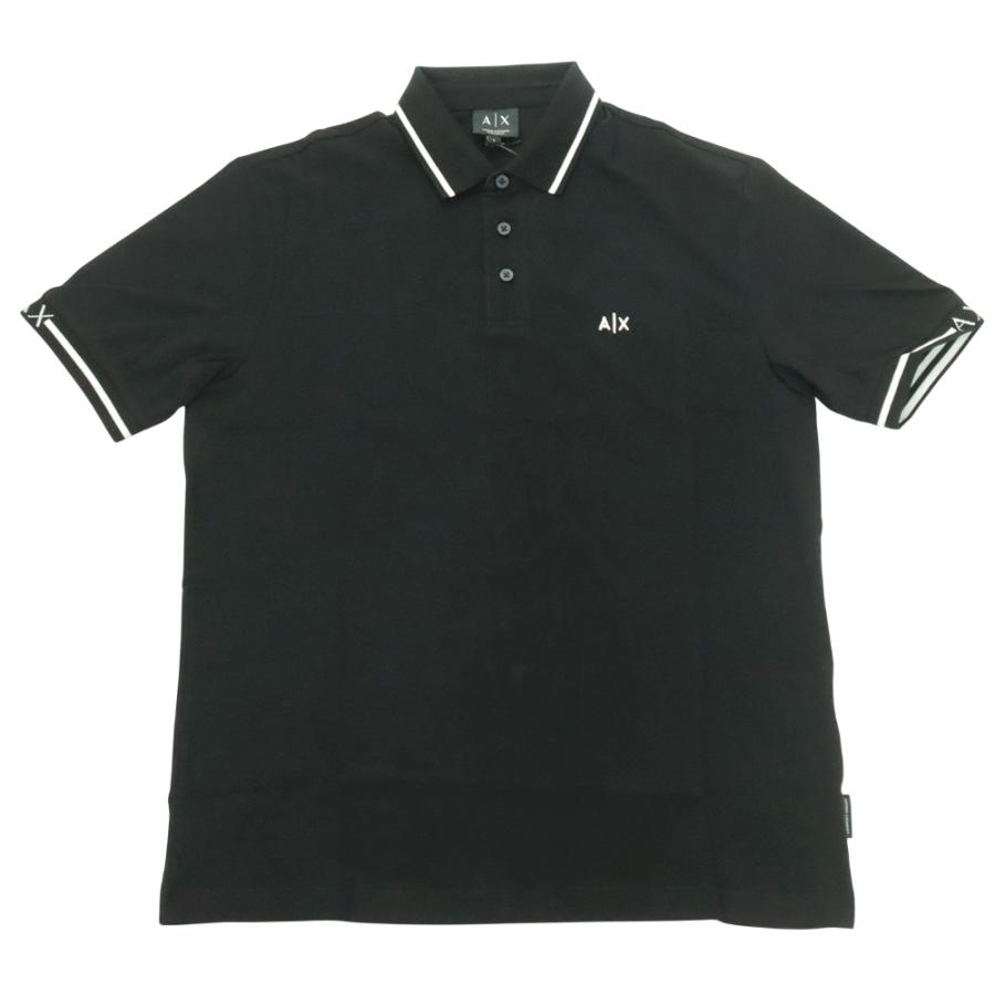 ARMANI EXCHANGE アルマーニ エクスチェンジ A/X メンズポロシャツ XM002356 AF13026 ブラック 2026春夏新作の画像