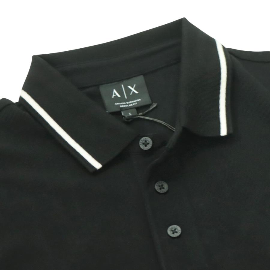 ARMANI EXCHANGE アルマーニ エクスチェンジ A/X メンズポロシャツ XM002356 AF13026 ブラック 2026春夏新作の画像