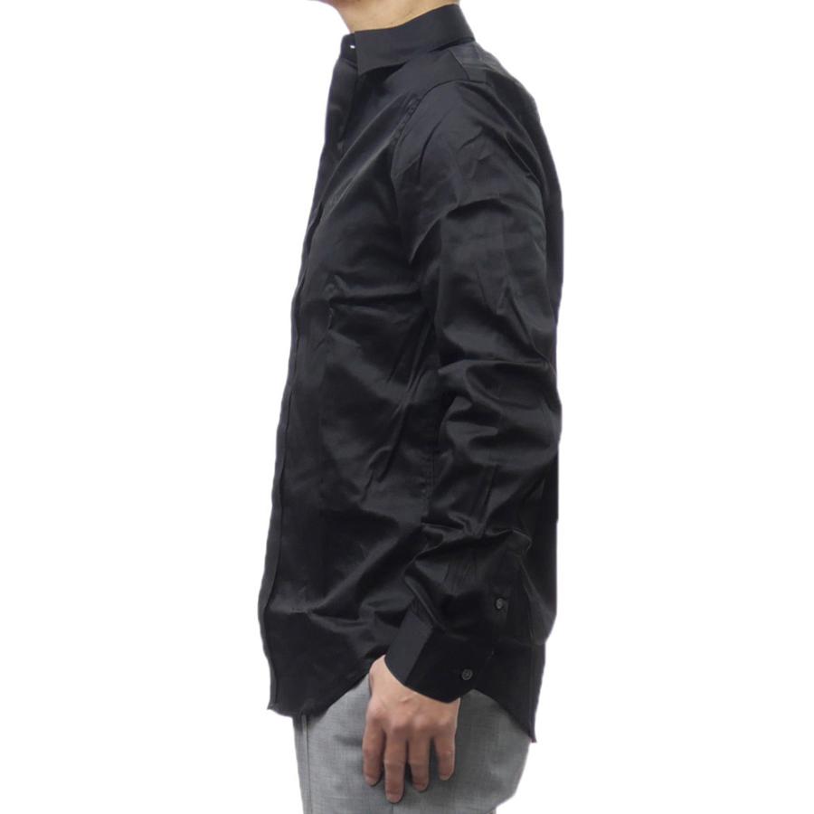 ARMANI EXCHANGE アルマーニ エクスチェンジ A/X メンズドレスシャツ 8NZCBD ZN10Z9 ブラック 定番人気商品の画像