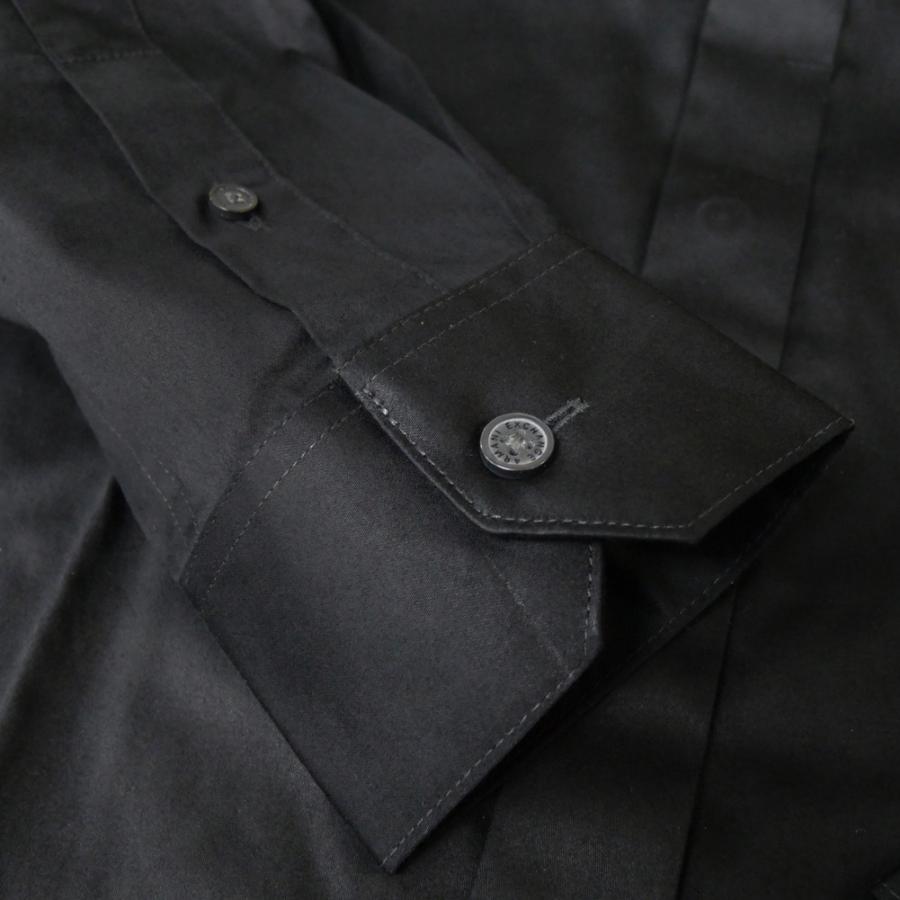 ARMANI EXCHANGE アルマーニ エクスチェンジ A/X メンズドレスシャツ 8NZCBD ZN10Z9 ブラック 定番人気商品の画像