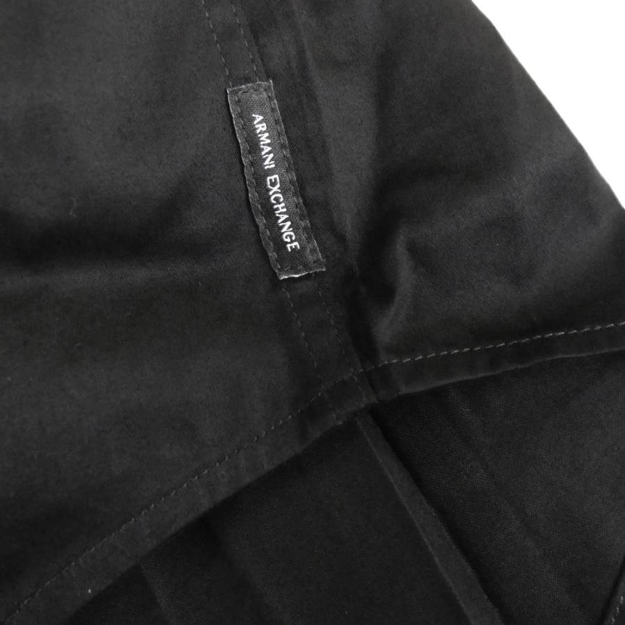 ARMANI EXCHANGE アルマーニ エクスチェンジ A/X メンズドレスシャツ 8NZCBD ZN10Z9 ブラック 定番人気商品の画像