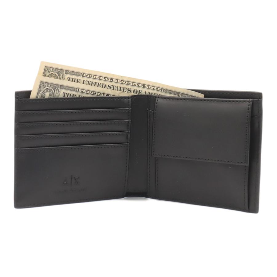 ARMANI EXCHANGE アルマーニ エクスチェンジ A/X メンズ二つ折り財布（小銭入れ付き） XM000167 AF11935 ブラック 2026春夏新作の画像