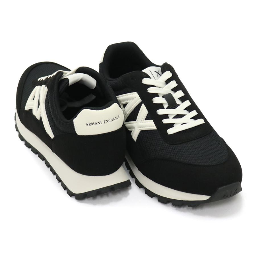 ARMANI EXCHANGE アルマーニ エクスチェンジ A/X メンズローカットスニーカー XM001960 AF19388 ブラック 定番人気商品の画像