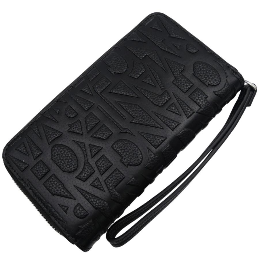 ARMANI EXCHANGE アルマーニ エクスチェンジ A/X レディースラウンドファスナー長財布（小銭入れ付き） XW001606 AF15774 ブラック 定番人気商品の画像