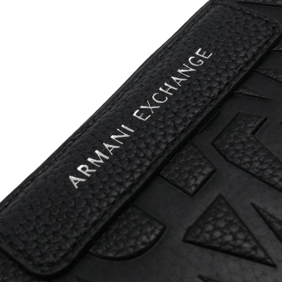 ARMANI EXCHANGE アルマーニ エクスチェンジ A/X レディースラウンドファスナー長財布（小銭入れ付き） XW001606 AF15774 ブラック 定番人気商品の画像