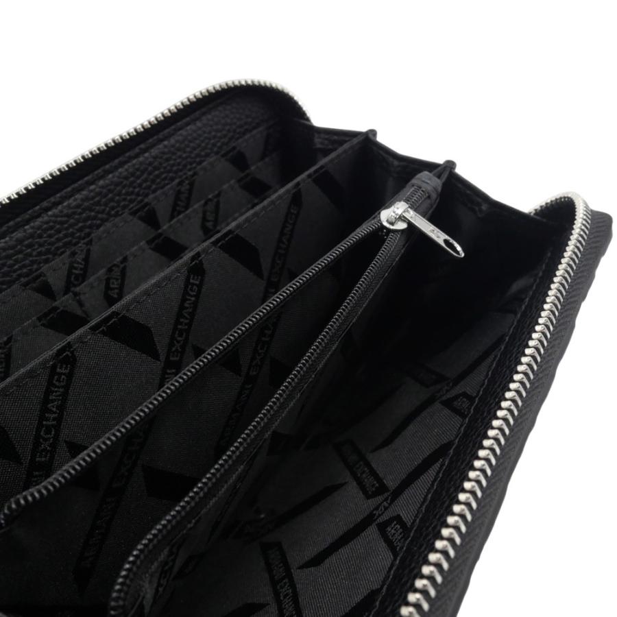 ARMANI EXCHANGE アルマーニ エクスチェンジ A/X レディースラウンドファスナー長財布（小銭入れ付き） XW001606 AF15774 ブラック 定番人気商品の画像