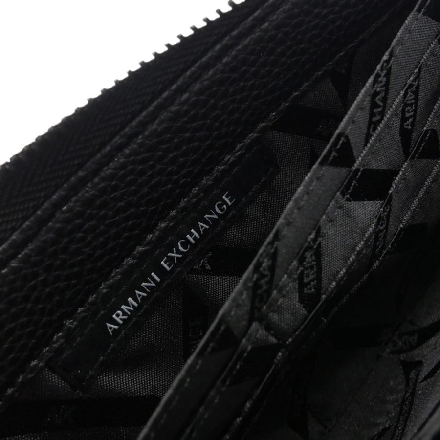 ARMANI EXCHANGE アルマーニ エクスチェンジ A/X レディースラウンドファスナー長財布（小銭入れ付き） XW001606 AF15774 ブラック 定番人気商品の画像