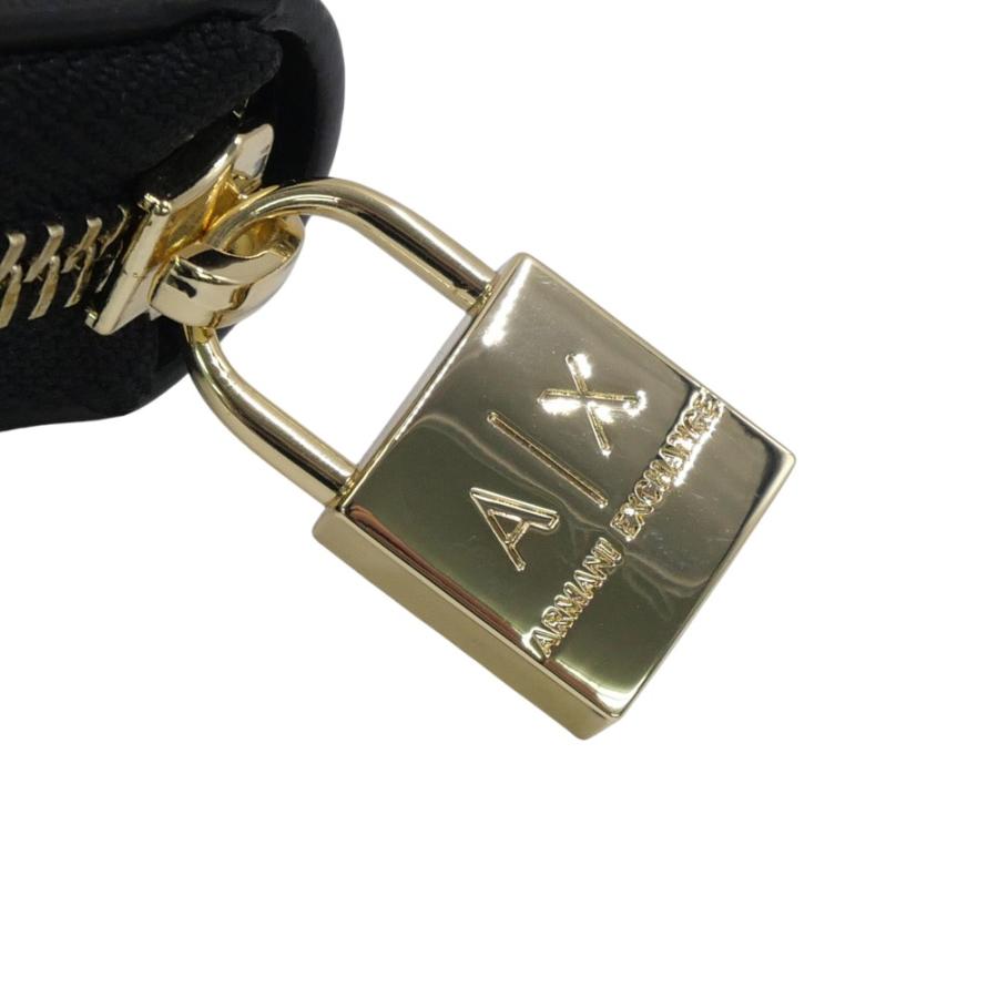 ARMANI EXCHANGE アルマーニ エクスチェンジ A/X レディースラウンドファスナー長財布（小銭入れ付き） XW000359 AF12040 ブラック 定番人気商品の画像