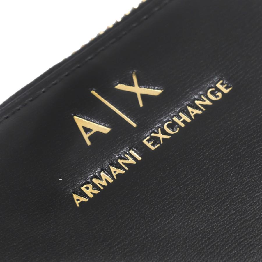 ARMANI EXCHANGE アルマーニ エクスチェンジ A/X レディースラウンドファスナー長財布（小銭入れ付き） XW000359 AF12040 ブラック 定番人気商品の画像