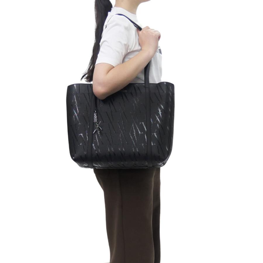 ARMANI EXCHANGE アルマーニ エクスチェンジ A/X レディーストートバッグ XW001199 AF15325 ブラック 2026春夏新作の画像