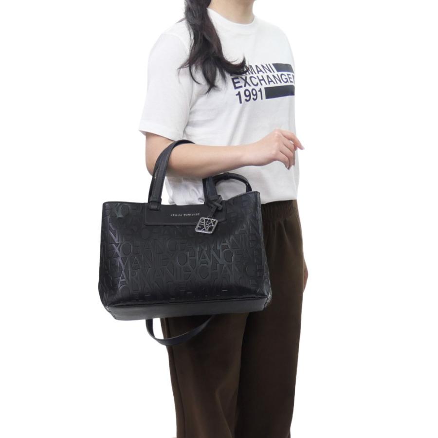 ARMANI EXCHANGE アルマーニ エクスチェンジ A/X レディースハンドバッグ XW001222 AF15774 ブラック 2026春夏新作の画像