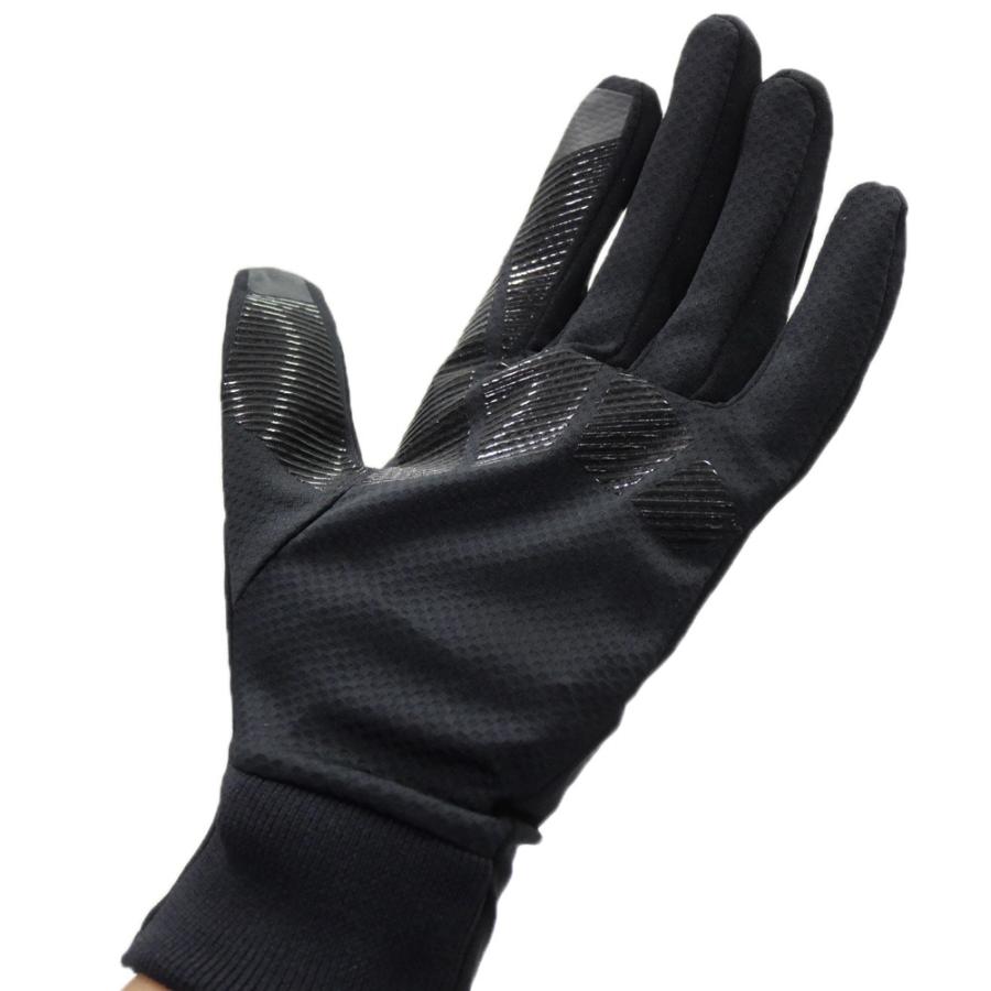 ●未使用品　ワイスリー　Y3 手袋　グローブ　スマホ対応　ブラック Y-3 ワイスリー グローブ RUN GLOVES ラン JI7506 メンズ 手袋 ロゴ