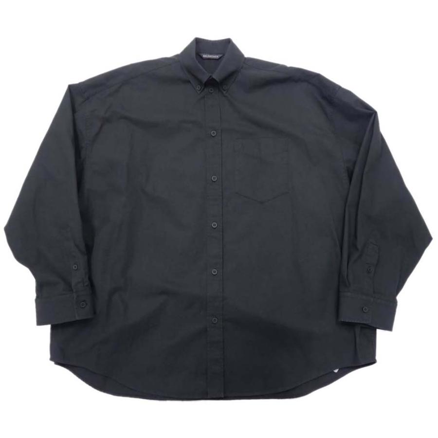 BALENCIAGA バレンシアガ ブラック ドレスシャツ 長袖 BALENCIAGA（バレンシアガ） メンズ ビッグシルエット 長袖シャツ