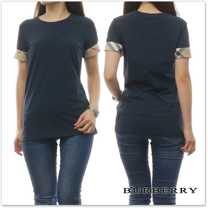 BURBERRY バーバリー レディースクルーネックTシャツ YSM82367/38773191 ネイビー