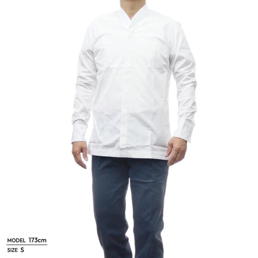 セールSS BAGUTTA バグッタ ノーカラーシャツ メンズ コットン 綿100％ T099 / NOBU ホワイト Bagutta（バグッタ） メンズノーカラーシャツ T099 / NOBU ホワイト