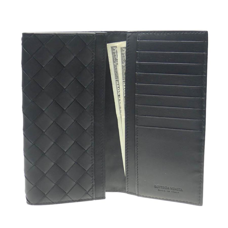Bottega Veneta 折りたたみメンズ財布 ボッテガヴェネタ 二つ折り財布 財布 メンズ カセット ブラック