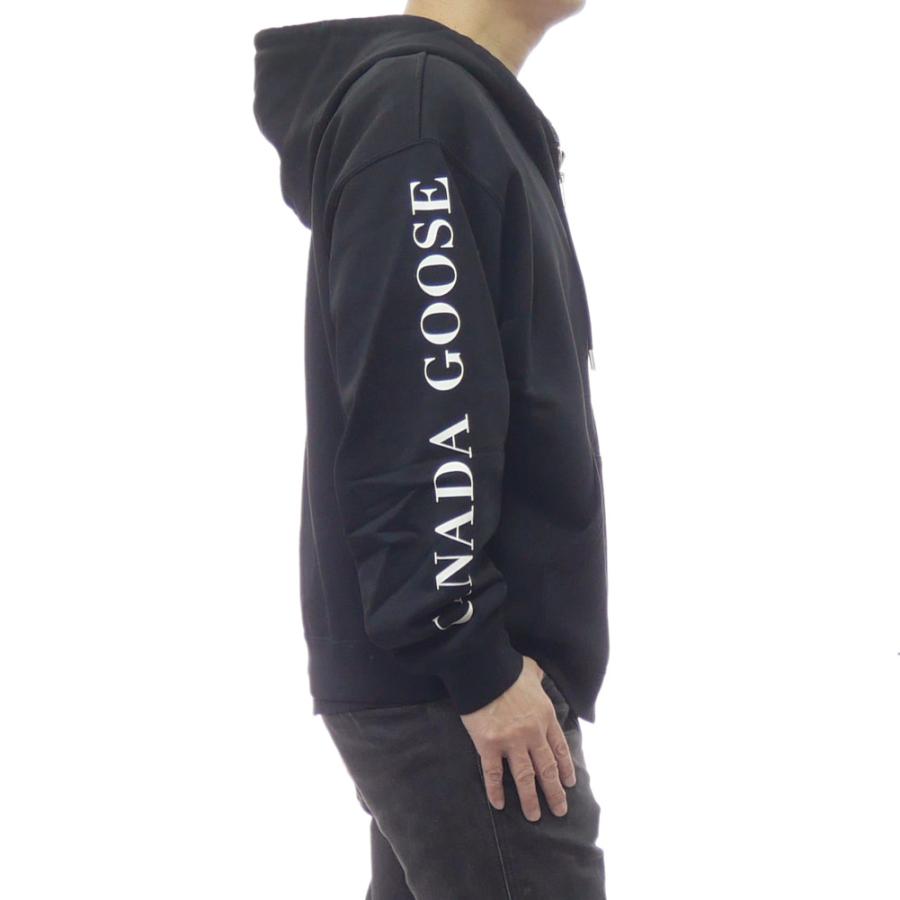 CANADA GOOSE カナダグース メンズジップアップパーカー 1540M1 / ROVE FULL WITH SLEEVE GRAPHIC ブラック 2026春夏新作の画像