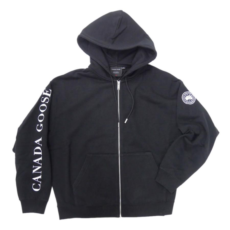 CANADA GOOSE カナダグース メンズジップアップパーカー 1540M1 / ROVE FULL WITH SLEEVE GRAPHIC ブラック 2026春夏新作の画像