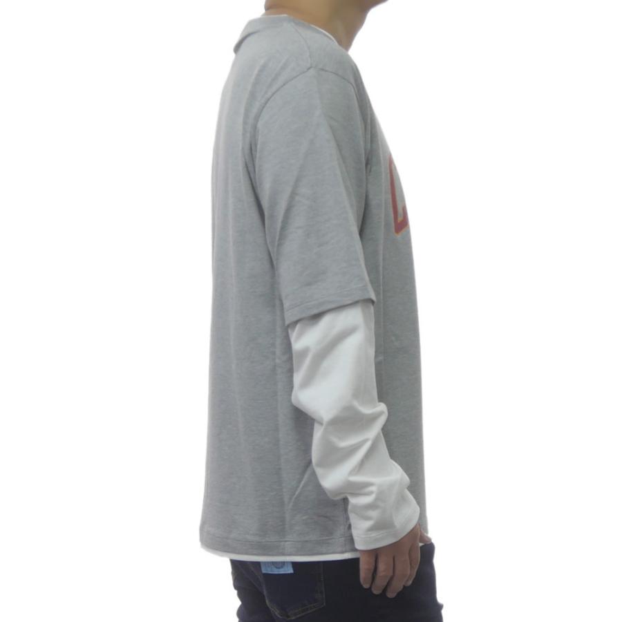 CELINE セリーヌ メンズクルーネックロングTシャツ RX0AU 671Q グレー×ホワイトの画像