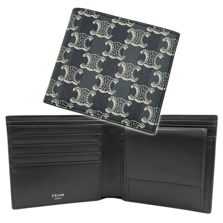 CELINE（セリーヌ） メンズ二つ折り財布（小銭入れ付き）10C872GUO