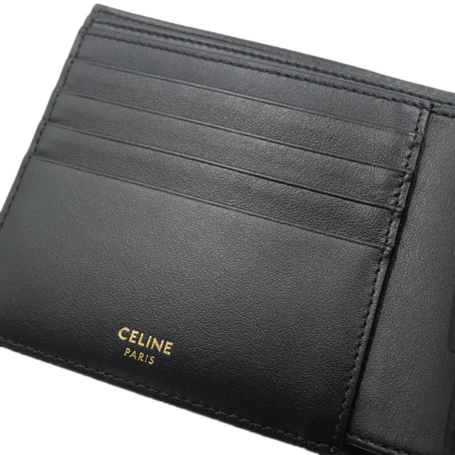 CELINE セリーヌ メンズ二つ折り財布（小銭入れ付き）10C872BQB ブラック 2026春夏新作の画像