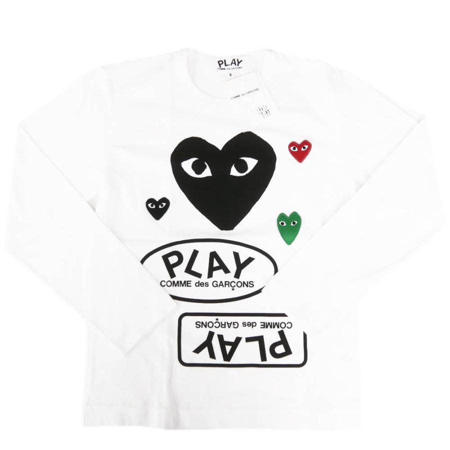 PLAY COMME des GARCONS プレイコムデギャルソン メンズクルーネックロングTシャツ AZ-T286-051 ホワイト｜tre-style｜02