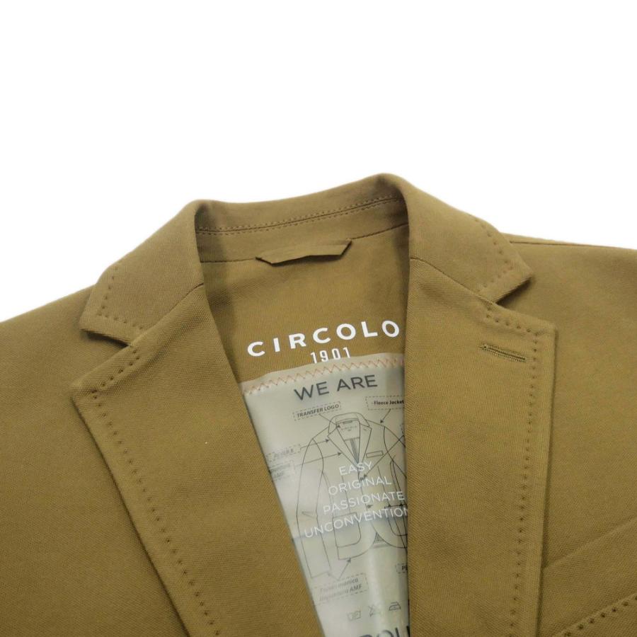 【美品】チルコロ1901 テーラードジャケット M ブラウン 背抜き 2B CIRCOLO1901 チルコロ1901 メンズシングル2Bジャケット CN3800