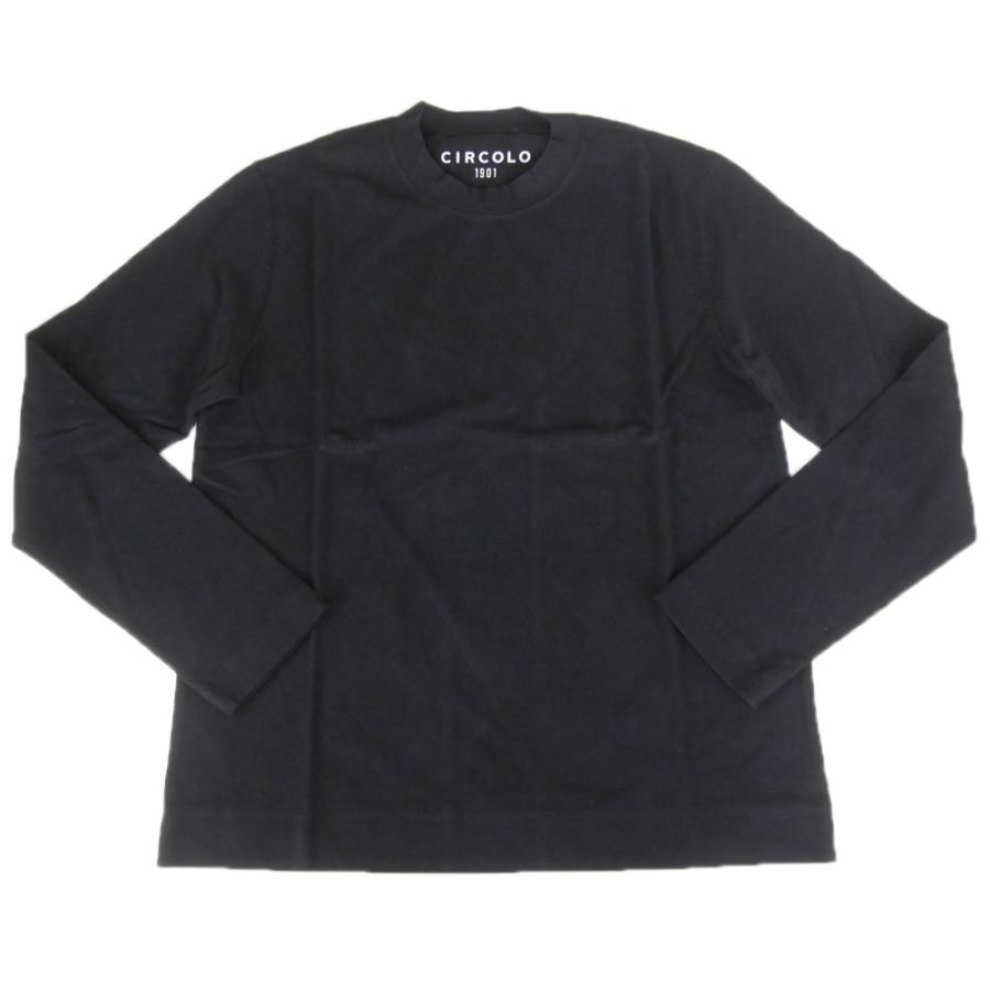 2025 秋冬新作！ CIRCOLO1901 チルコロ1901 Tシャツ メンズ 長袖 クルーネック ロンT CN4953 ネイビー CIRCOLO 1901（チルコロ 1901） メンズクルーネックロングTシャツ
