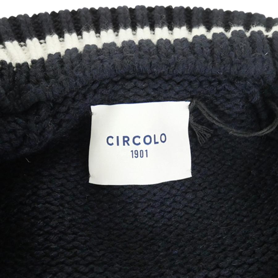 CIRCOLO1901 チルコロ1901 メンズジップニットブルゾン CN5164 ネイビーの画像
