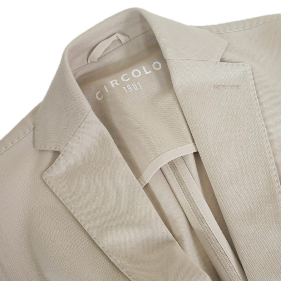 【極美/春物】CIRCOLO 1901 ヘリンボーン ジャケット 48 ベージュ 干場別注 ヘリンボーンプリントピケジャージージャケット ベージュ