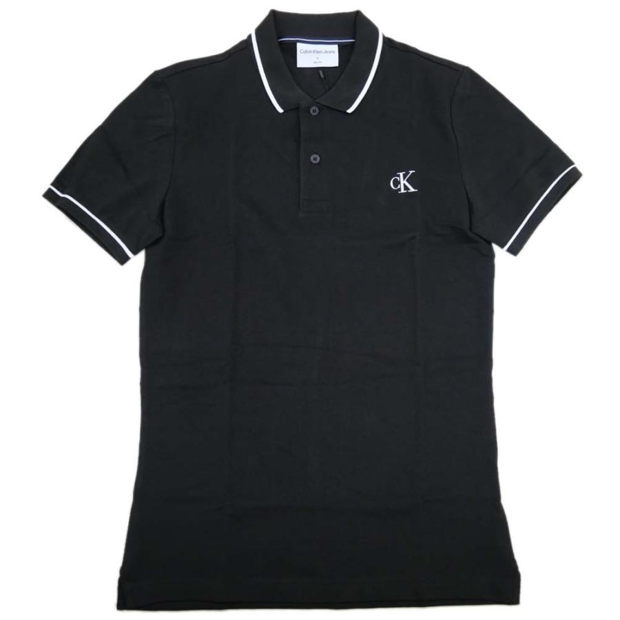 CALVIN KLEIN JEANS カルバンクラインジーンズ メンズ鹿の子ポロシャツ J315603 ブラック /定番人気商品｜tre-style｜02