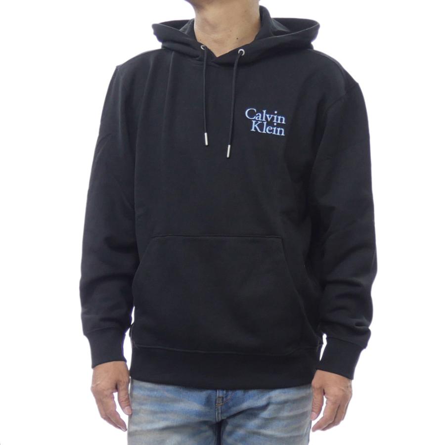 2025 秋冬新作！   JEANS カルバンクラインジーンズ パーカー メンズ プルオーバー 4RC295G ブラック Calvin Klein Jeans（カルバンクラインジーンズ） メンズプルオーバー