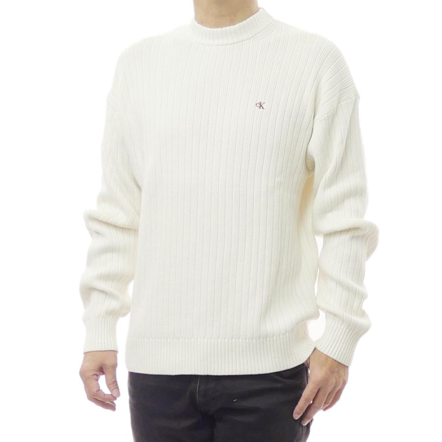   JEANS カルバンクラインジーンズ メンズニット セーター 4RD314G オフホワイト 2025秋冬新作 Calvin Klein Jeans（カルバンクラインジーンズ） メンズニット