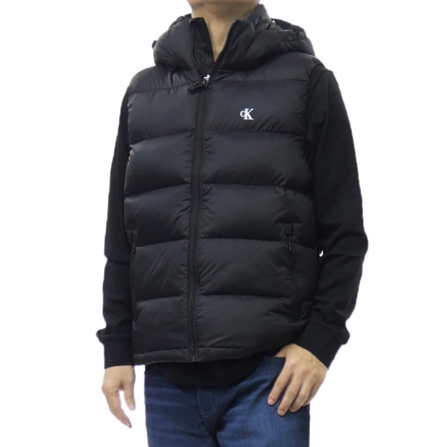 2025 秋冬新作！   JEANS カルバンクラインジーンズ メンズダウンベスト 4RD531G ブラック 2025秋冬新作 Calvin Klein Jeans（カルバンクラインジーンズ） メンズダウンベスト