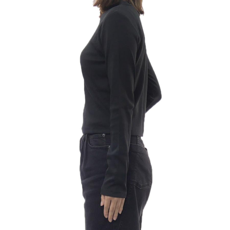   JEANS カルバンクラインジーンズ レディースロングTシャツ 47A803G ブラック 2025秋冬新作 Calvin Klein Jeans（カルバンクラインジーンズ） レディースロングT