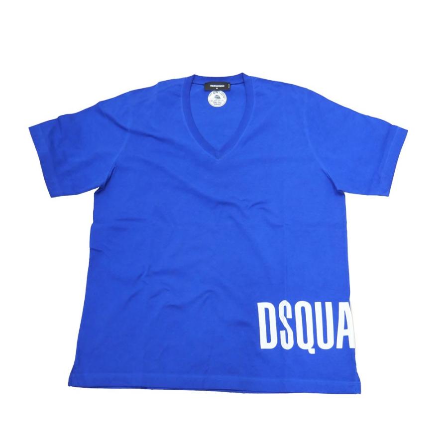 DSQUARED2（ディースクエアード） メンズVネックTシャツ S74GD0694