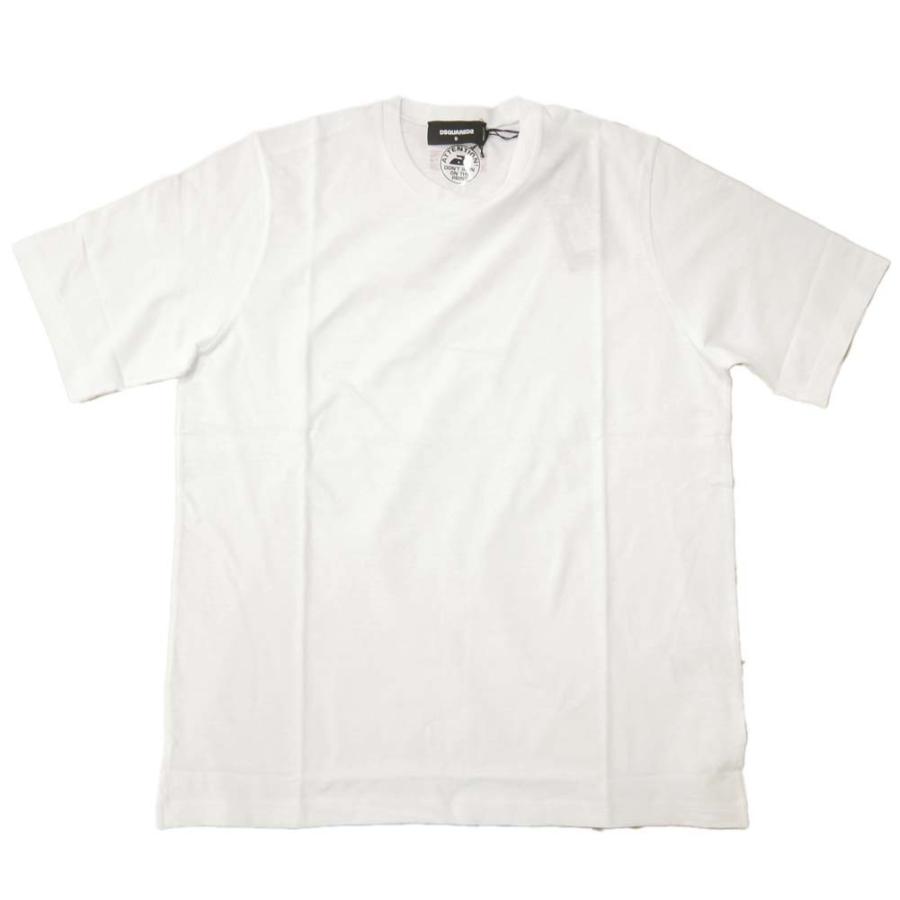 DSQUARED2 ディースクエアード メンズクルーネックTシャツ S78GD0043 S22507 ホワイト｜tre-style｜02