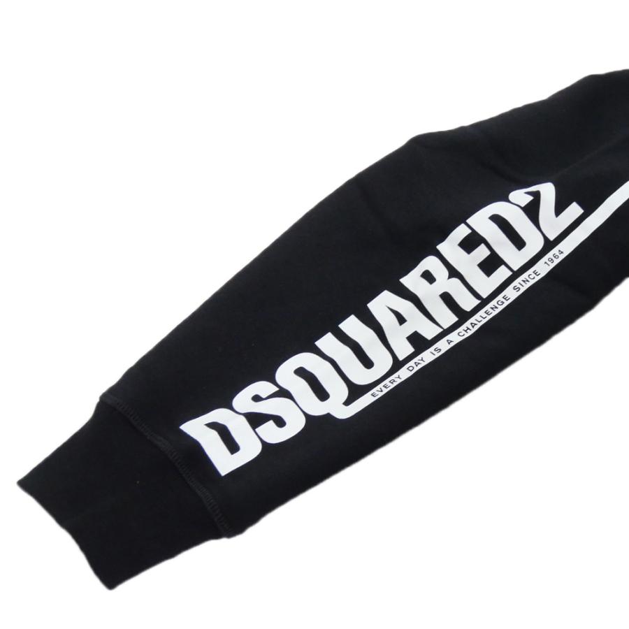 DSQUARED2 ディースクエアード メンズプルオーバーパーカー S71GU0713 S25516 / Cipro Raglan Fit Hoodie ブラックの画像