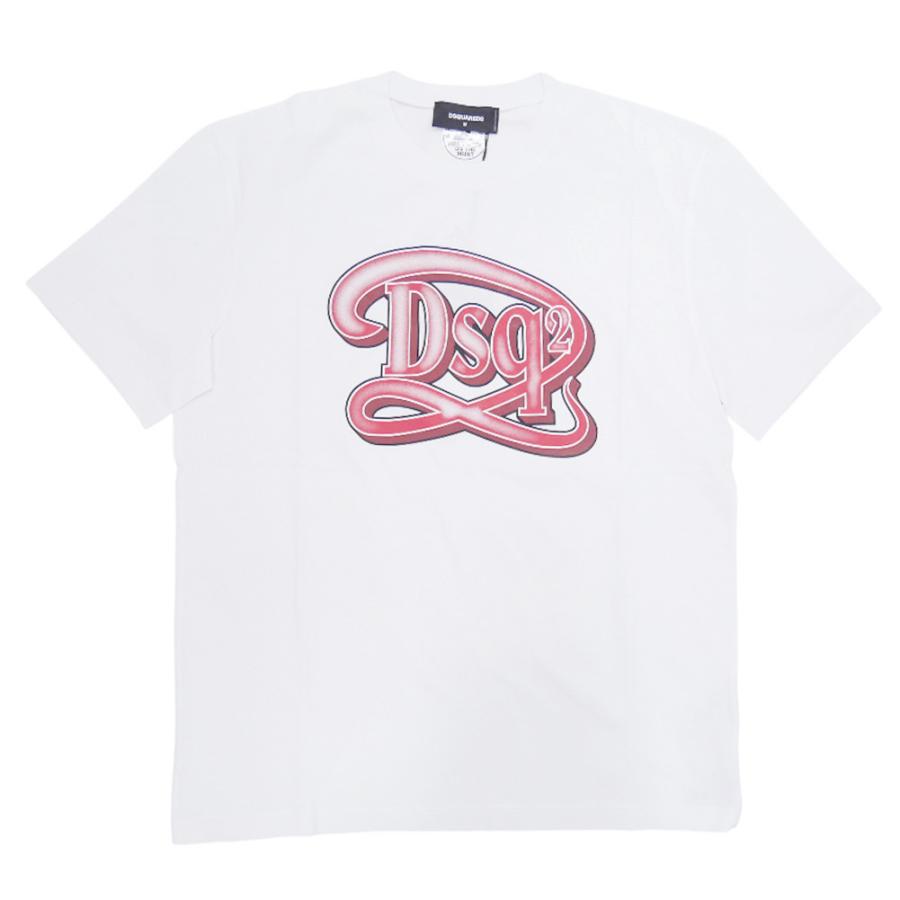 旧作お買い得セール！ DSQUARED2 ディースクエアード Tシャツ メンズ コットン 綿100％ 半袖 ラウンドネック S71GD1387 D20020 / Rerular Fit Tee ホワイト DSQUARED2（ディースクエアード） メンズラウンドネックTシャツ