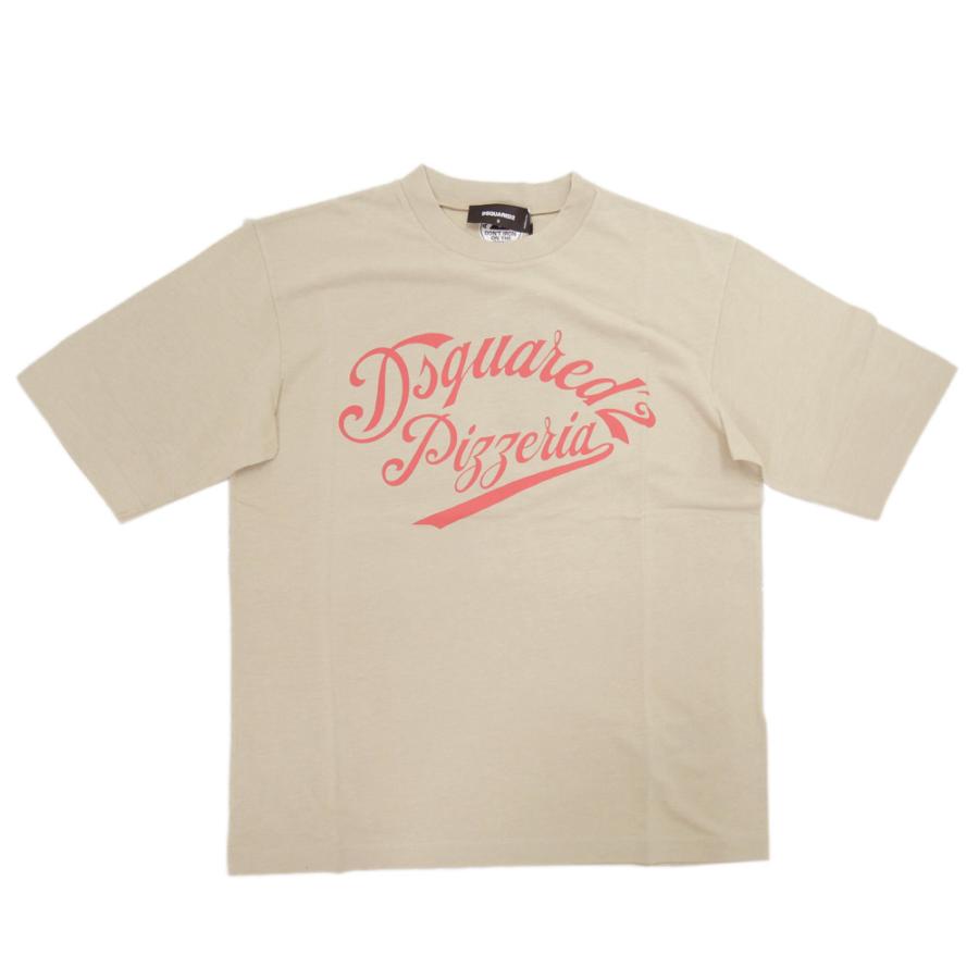 旧作お買い得セール！ DSQUARED2 ディースクエアード Tシャツ メンズ 半袖 ラウンドネック S74GD1240 S24318 / Loose Fit Tee ベージュ DSQUARED2 ディースクエアード メンズラウンドネックTシャツ S74GD1240