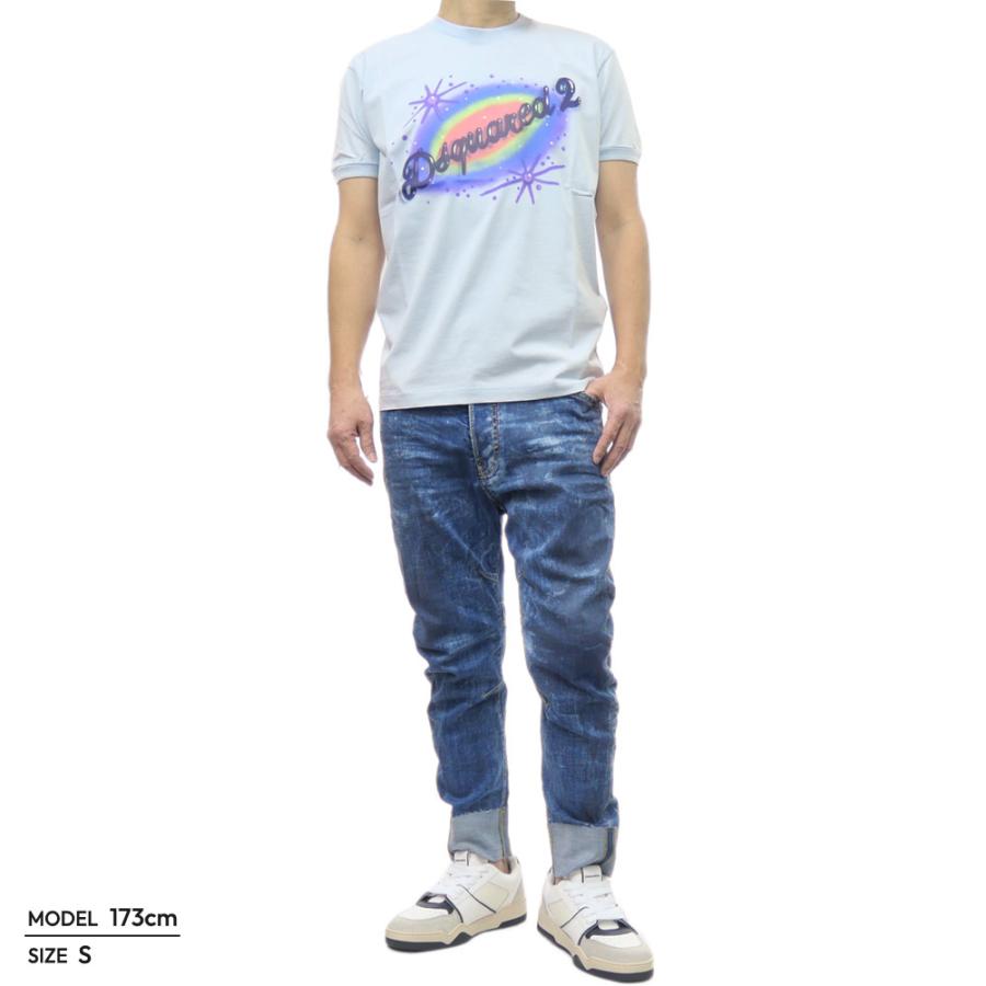 旧作お買い得セール！ DSQUARED2 ディースクエアード Tシャツ メンズ 半袖 ラウンドネック S71GD1384 S22427 / Muscle Fit Tee ライトブルー DSQUARED2（ディースクエアード） メンズラウンドネックTシャツ