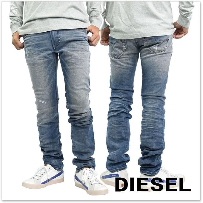 DIESEL ディーゼル メンズジーンズ THAVAR/00CKS1 084IK ウォッシュドブルー